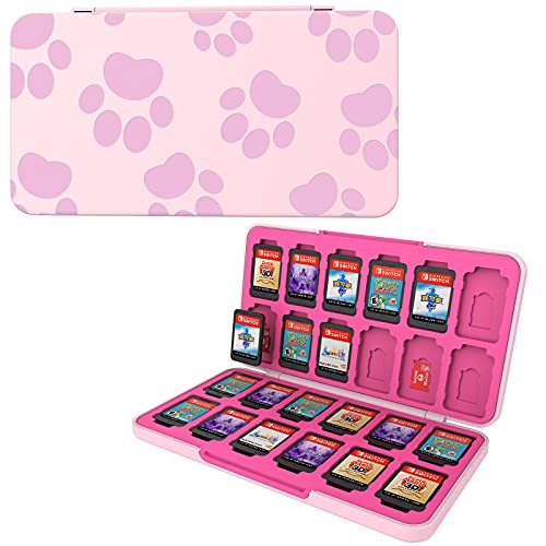 HEIYING Game Card Aufbewahrungsbox für Switch Game Card, Tragbare Schutzhülle Switch OLED Game Memory Card Storage mit 24 Game Card Slots und 24 Micro SD Card Slots. von HEIYING