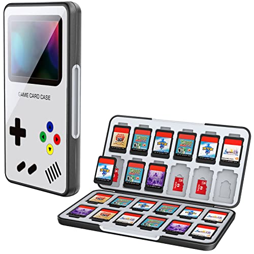 HEIYING Game Card Aufbewahrungsbox für Switch Game Card, Tragbare Schutzhülle Switch OLED Game Memory Card Storage mit 24 Game Card Slots und 24 Micro SD Card Slots. von HEIYING