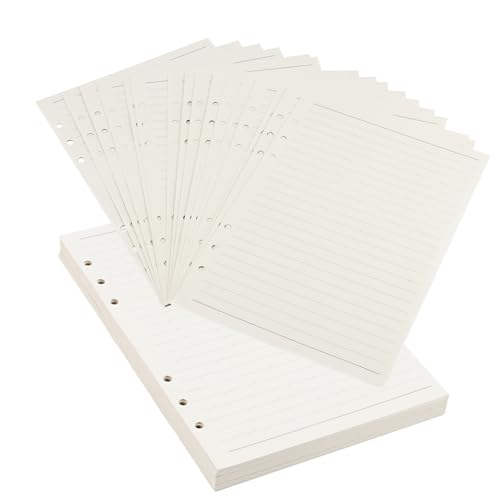 HEIYUET 10 Pack Nachfüllbares A5 Papier Liniert, 450 Blätter A5 Planer Einlagen, 6 Löch A5 Nachfüllpapier Lined Refill Paper Nachfülleinlagen für A5 Notizbuch, 6 Löch Ringmappe HEIYUET 10 Pack Nachfüllbares A5 Papier Liniert, 450 Blätter A5 Planer Einlagen, 6 Löch A5 Nachfüllpapier Lined Refill Paper Nachfülleinlagen für A5 Notizbuch, 6 Löch Ringmappe von HEIYUET