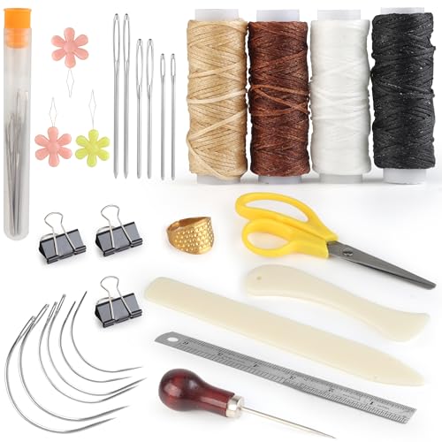Buchbindematerialien, Buchbindewerkzeuge mit Kunststoffknochenordner, gewachstem Faden, Buchbinder-Kits für Anfänger, Buchbinderbedarf Buchbindematerialien, Buchbindewerkzeuge mit Kunststoffknochenordner, gewachstem Faden, Buchbinder-Kits für Anfänger, Buchbinderbedarf von HEJIN