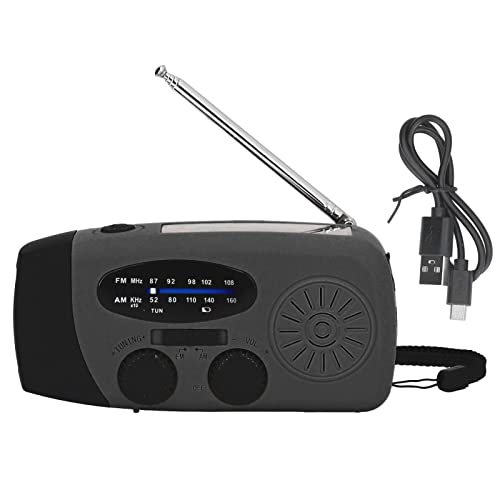 Solar Radio, Kurbelradio Tragbar AM/FM Dynamo Wetter Notfallradio, LED Taschenlampe & Leseleuchte mit SOS Alarm LED Taschenlampe Smartphone USB -Ladegerät für Camping Solar Radio, Kurbelradio Tragbar AM/FM Dynamo Wetter Notfallradio, LED Taschenlampe & Leseleuchte mit SOS Alarm LED Taschenlampe Smartphone USB -Ladegerät für Camping von HELEVIA