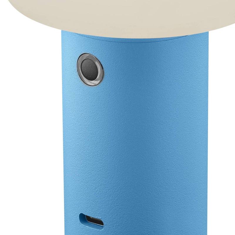 LED-Akku-Tischleuchte Tiny-B, pastellblau, Höhe 13 cm, IP54 von HELL