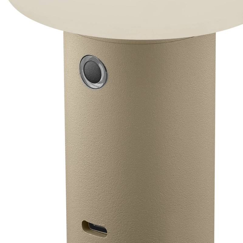 LED-Akku-Tischleuchte Tiny-B, sandfarben, Höhe 13 cm, IP54 von HELL