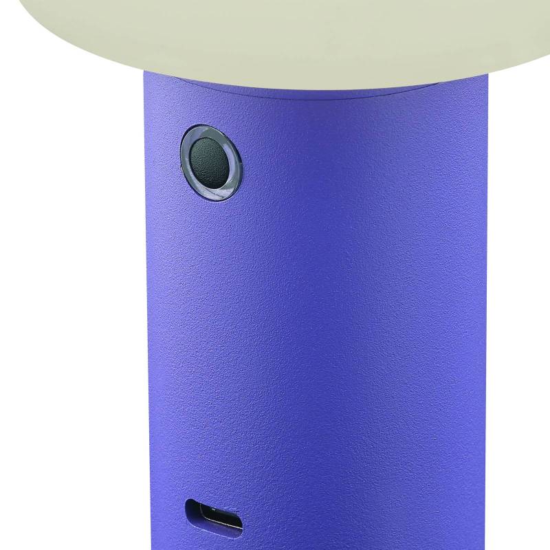 LED-Akku-Tischleuchte Tiny-B, violett, Höhe 13 cm, IP54, USB von HELL