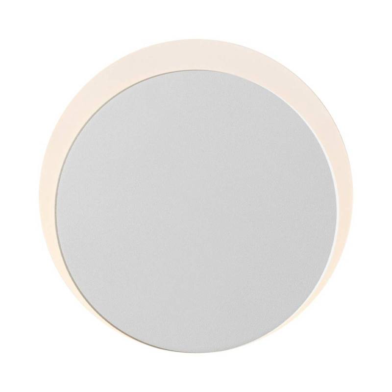 LED-Akku-Wandleuchte Sun-B, weiß, Ø 15 cm, IP54, USB, Dimmer von HELL
