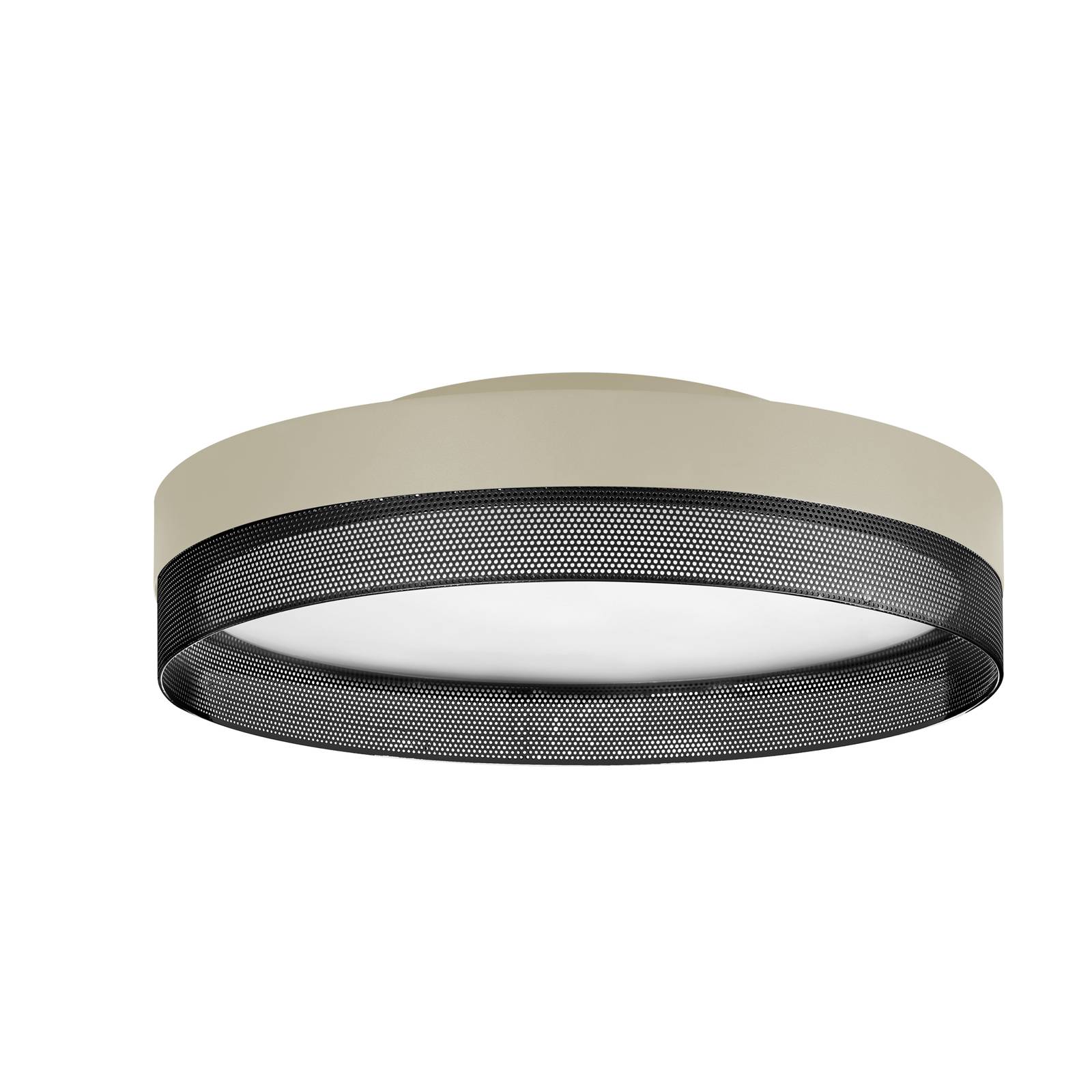 LED-Deckenleuchte Mesh, Ø 45 cm, sand/schwarz LED-Deckenleuchte Mesh, Ø 45 cm, sand/schwarz von HELL