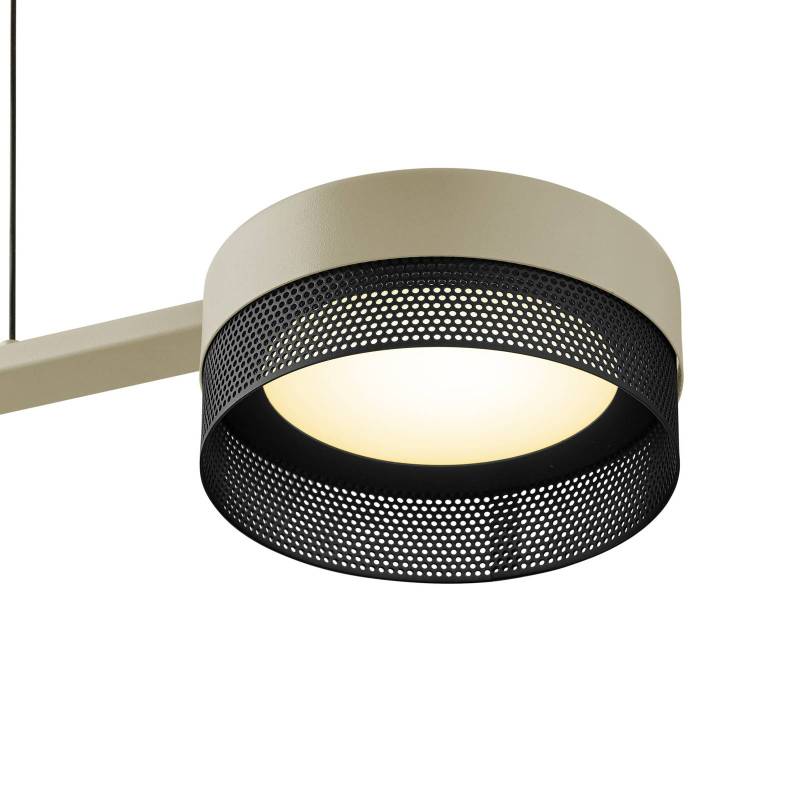 LED-Hängeleuchte Mesh 3fl. Dimmer, sand/schwarz von HELL