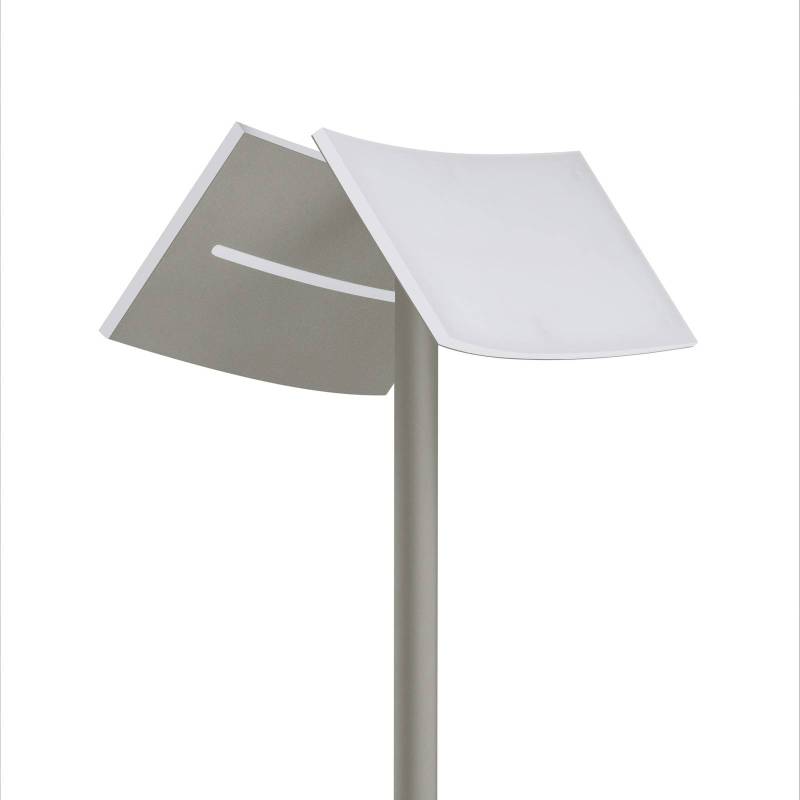LED-Stehlampe Evolo CCT mit Leselicht, taupe von HELL