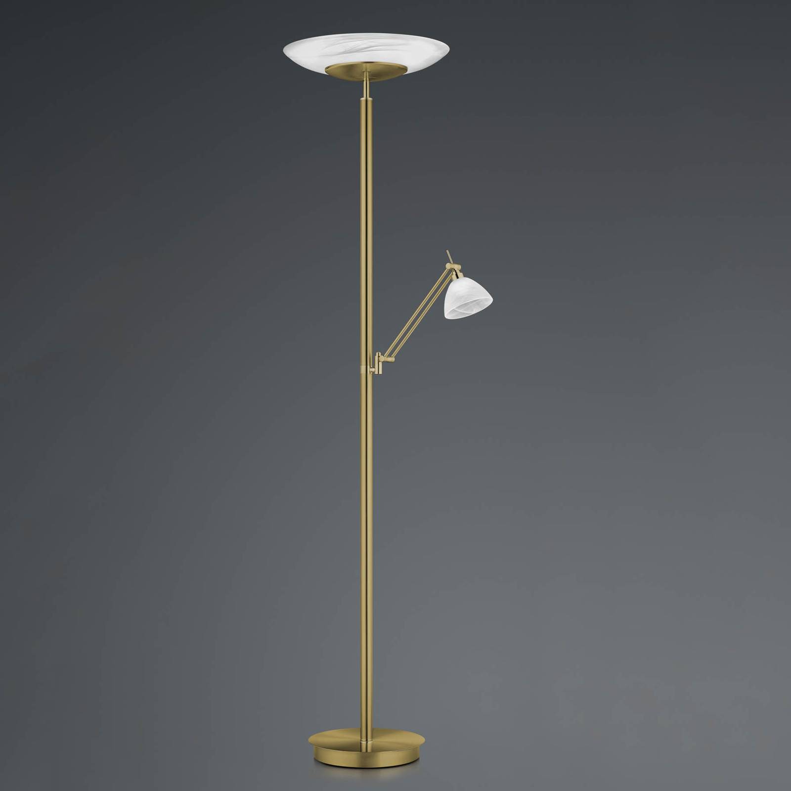 LED-Stehleuchte Findus, 2-flammig, altmessing LED-Stehleuchte Findus, 2-flammig, altmessing von HELL
