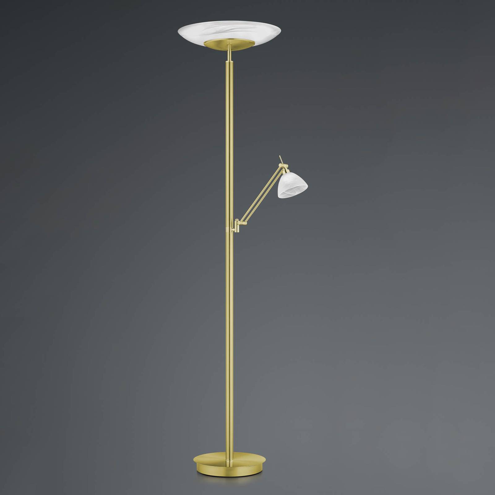 LED-Stehleuchte Findus, 2-flammig, messing LED-Stehleuchte Findus, 2-flammig, messing von HELL