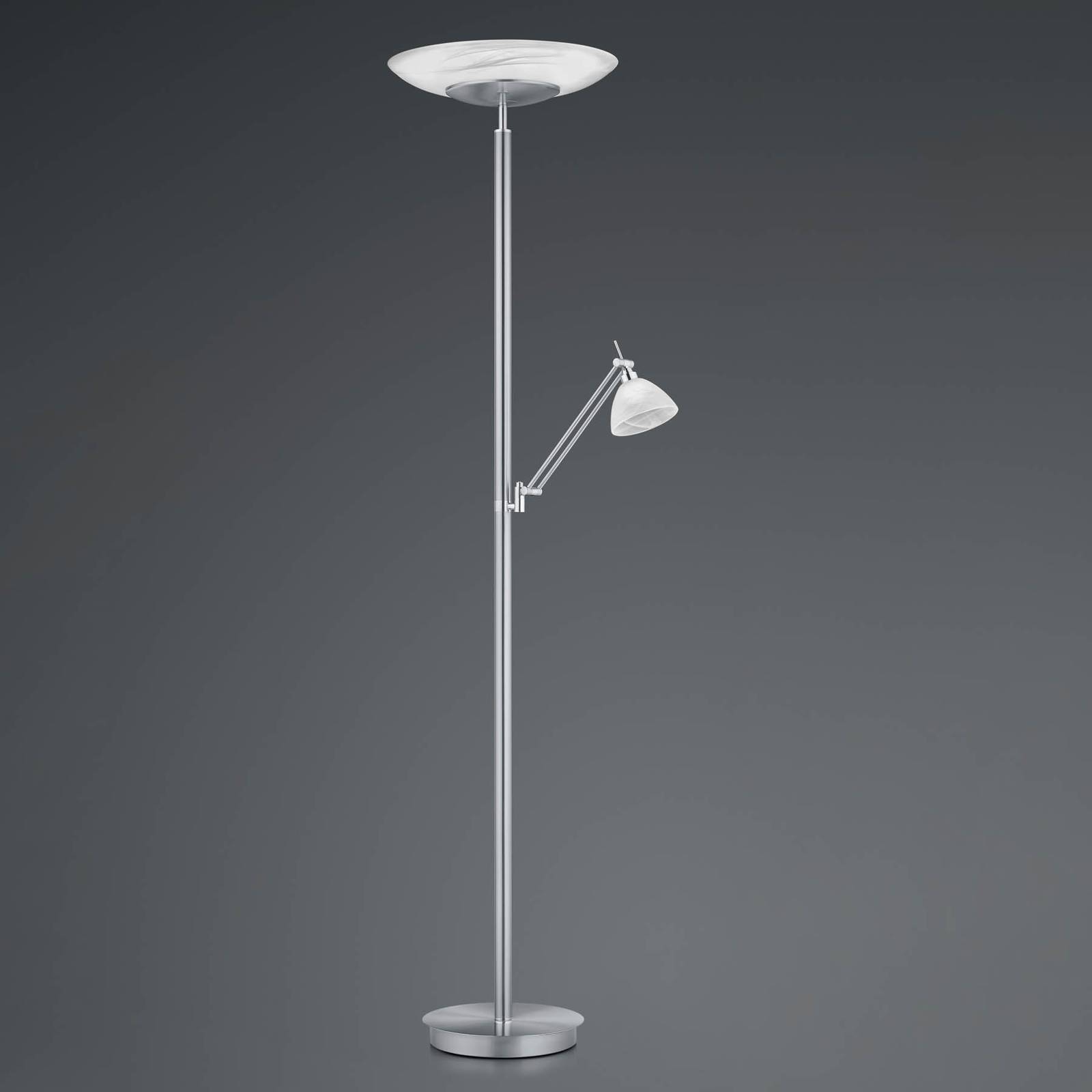 LED-Stehleuchte Findus, 2-flammig, nickel LED-Stehleuchte Findus, 2-flammig, nickel von HELL