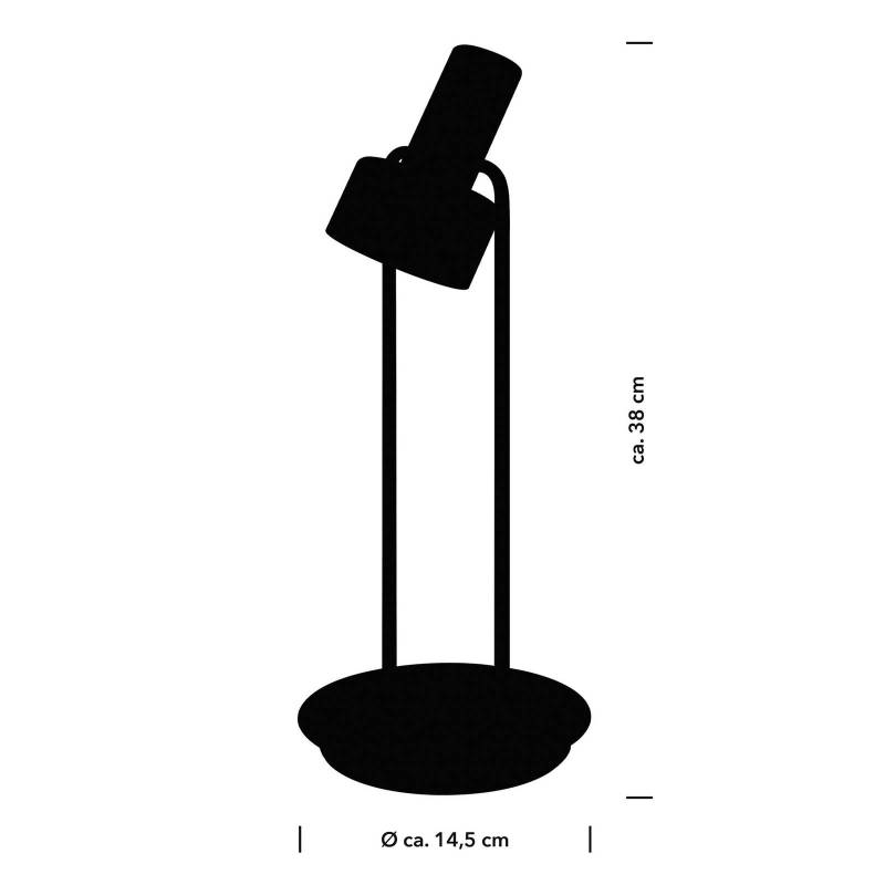 LED-Tischleuchte Banji, schwarz, Höhe 37 cm, Tastdimmer von HELL