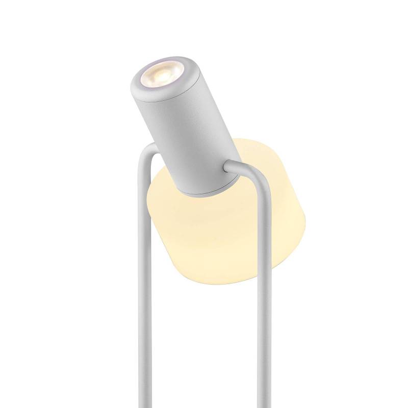 LED-Tischleuchte Banji, weiß, Höhe 37 cm, Tastdimmer von HELL