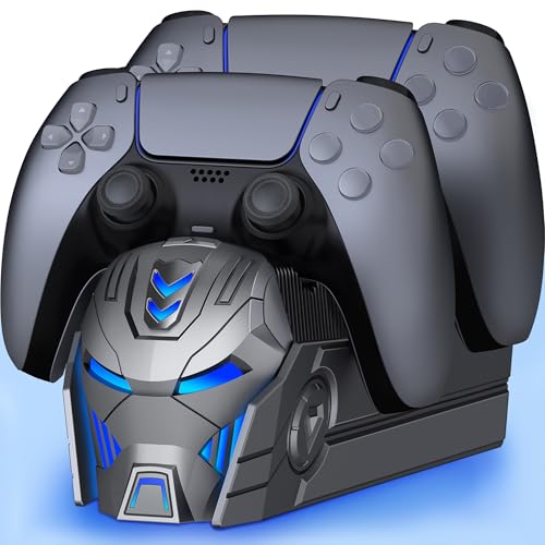 HELLCOOL PS5 Controller Ladestation - PS5 Ladestation mit Cooles Aussehen/RGB-Licht für Playstation 5 Controller DualSense/Edge Controller HELLCOOL PS5 Controller Ladestation - PS5 Ladestation mit Cooles Aussehen/RGB-Licht für Playstation 5 Controller DualSense/Edge Controller von HELLCOOL