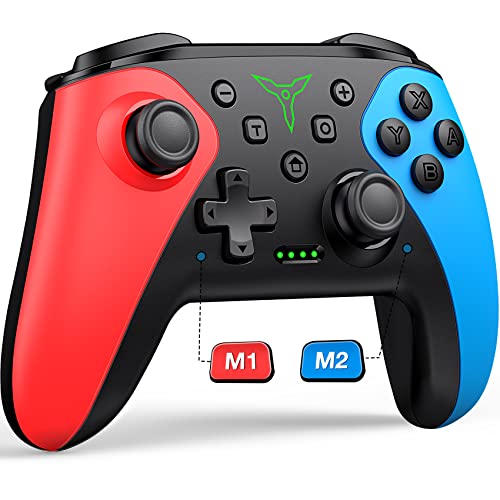 HELLCOOL Switch Controller, Kabellos Switch Controller für Switch/Lite/OLED Konsole, Switch Pro Controller mit Macro/Turbo/Aufwachfunktion, Präzise Steuerung, Dual Motors Vibration, 15 Std Spieldauer von HELLCOOL