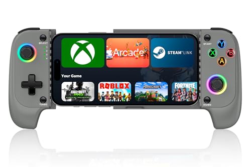 HELLCOOL Wireless Handy Controller, Handheld Smartphone Controller mit Hall Joysticks für Android/iphone, Controller kompatibel mit PS Remote Play/Xbox Cloud/Steam Link/GeForce Now/MFi Apple Arcade HELLCOOL Wireless Handy Controller, Handheld Smartphone Controller mit Hall Joysticks für Android/iphone, Controller kompatibel mit PS Remote Play/Xbox Cloud/Steam Link/GeForce Now/MFi Apple Arcade von HELLCOOL