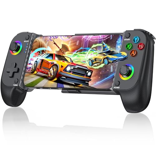HELLCOOL Wireless Handy Controller, Handheld Smartphone Controller mit Hall Joysticks für Android/iPhone, Controller kompatibel mit PS Remote Play/Xbox Cloud/Steam Link/GeForce Now/MFi Apple Arcade HELLCOOL Wireless Handy Controller, Handheld Smartphone Controller mit Hall Joysticks für Android/iPhone, Controller kompatibel mit PS Remote Play/Xbox Cloud/Steam Link/GeForce Now/MFi Apple Arcade von HELLCOOL