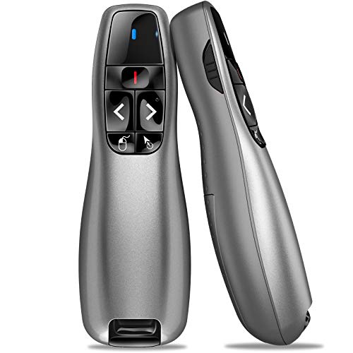 Maus Presenter, 2.4 GHz Wireless Powerpoint Fernbedienung via USB A & USB C Empfänger, Rot Pointer für Präsentationen, Präsentationsfernbedienung für Windows/Mac/PowerPoint/Keynote/Google Slides Maus Presenter, 2.4 GHz Wireless Powerpoint Fernbedienung via USB A & USB C Empfänger, Rot Pointer für Präsentationen, Präsentationsfernbedienung für Windows/Mac/PowerPoint/Keynote/Google Slides von HELLCOOL