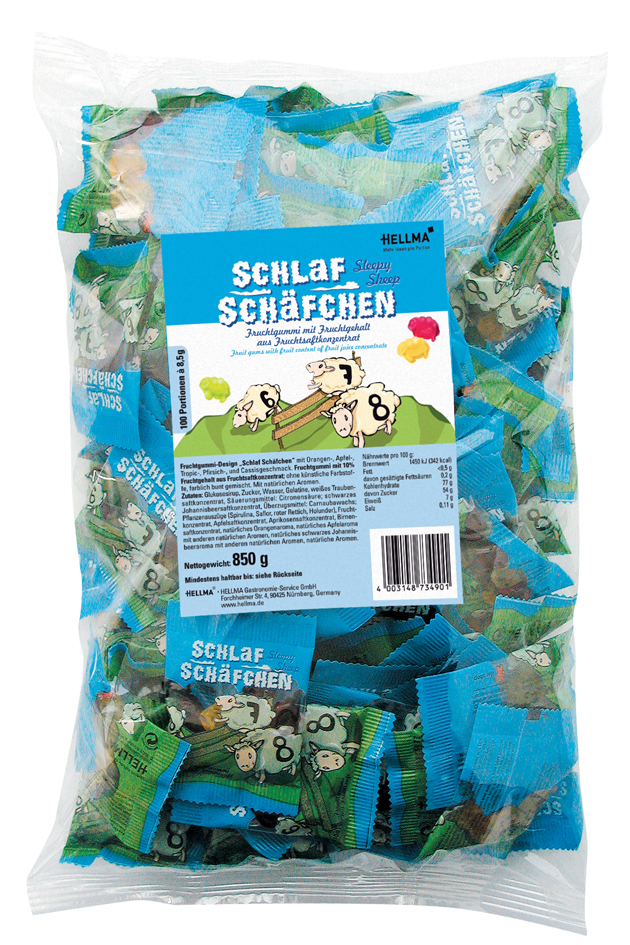 HELLMA Fruchtgummi Schlafschäfchen, im Polybeutel von HELLMA