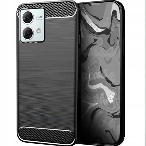 [HelloCase] Hülle für Motorola Moto G84 - Carbon Handy Back Case - Robuster Schutz, Schlankes Design, Stilvolle Carbon-Design, Präzise Ausschnitte + Hartglas 2.5D 9H von HELLO CASE