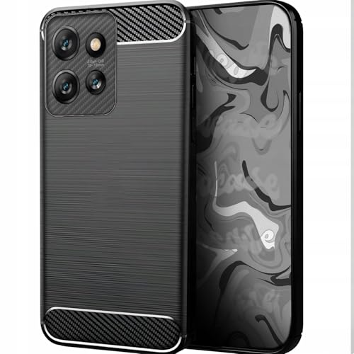 [HelloCase] Hülle für Motorola ThinkPhone 25 / Edge 50 Neo 5G - Carbon Handy Back Case - Strapazierfähiger Schutz, Schlankes Design, Stilvolles Carbon Design, Präzise Ausschnitte + Hartglas von HELLO CASE