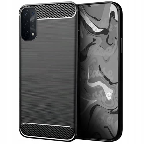 [HelloCase] Hülle für Oppo A54 5G - Carbon Handy Back Case - Strapazierfähiger Schutz, Schlankes Design, Stilvolle Carbon Design, Präzise Ausschnitte + Gehärtetes Glas 2.5D 9H von HELLO CASE