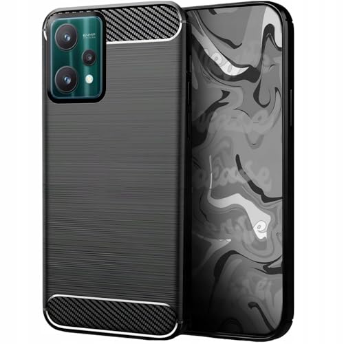 [HelloCase] Hülle für Realme 9 Pro Plus / 9 4G - Carbon Handy Back Case - Robuster Schutz, Schlankes Design, Stilvolle Carbon Design, Präzise Ausschnitte + Gehärtetes Glas 2.5D 9H von HELLO CASE