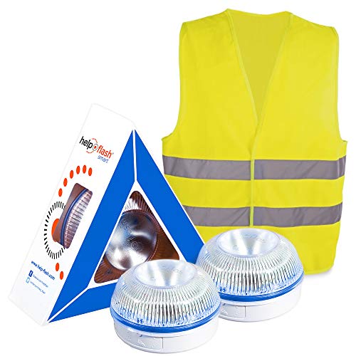 HELP FLASH SMART PK2771 2 x Notlicht, Signal v16, Gefahr + Taschenlampe, DGT, Magnetfuß, automatische Aktivierung und Geschenk, Reflektierende Weste, Gelb HELP FLASH SMART PK2771 2 x Notlicht, Signal v16, Gefahr + Taschenlampe, DGT, Magnetfuß, automatische Aktivierung und Geschenk, Reflektierende Weste, Gelb von HELP FLASH SMART