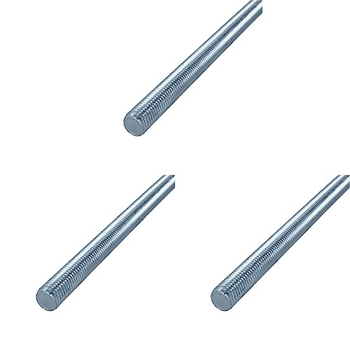 HELPMATE – Gewindestange M10 x 330 mm aus verzinktem Stahl – 2 Stück Gewindestab mit metrischem Vollgewinde – Gewindestift mit Festigkeitsklasse 4.8, DIN 976 (Packung mit 3) von HELPMATE