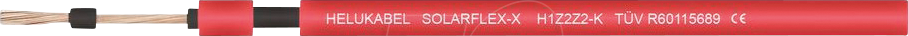 HELU 713545 - Solardraht SOLARFLEX, Copolymer, 4mm², Verzinntes Kupfer, von HELUKABEL