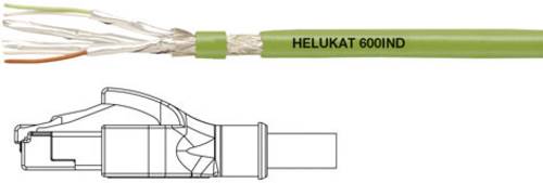 Helukabel 806622 RJ45 Netzwerkkabel, Patchkabel CAT 6a S/FTP 5.00m Grün PUR-Mantel, Geflechtschirm, von HELUKABEL