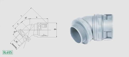 Helukabel 920199 HSSV 45° M Schlauchverschraubung Grau M50 45° 1St. von HELUKABEL