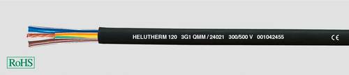 Helukabel HELUTHERM® 120 Hochtemperaturleitung 2 x 0.50mm² Schwarz 24002 100m von HELUKABEL