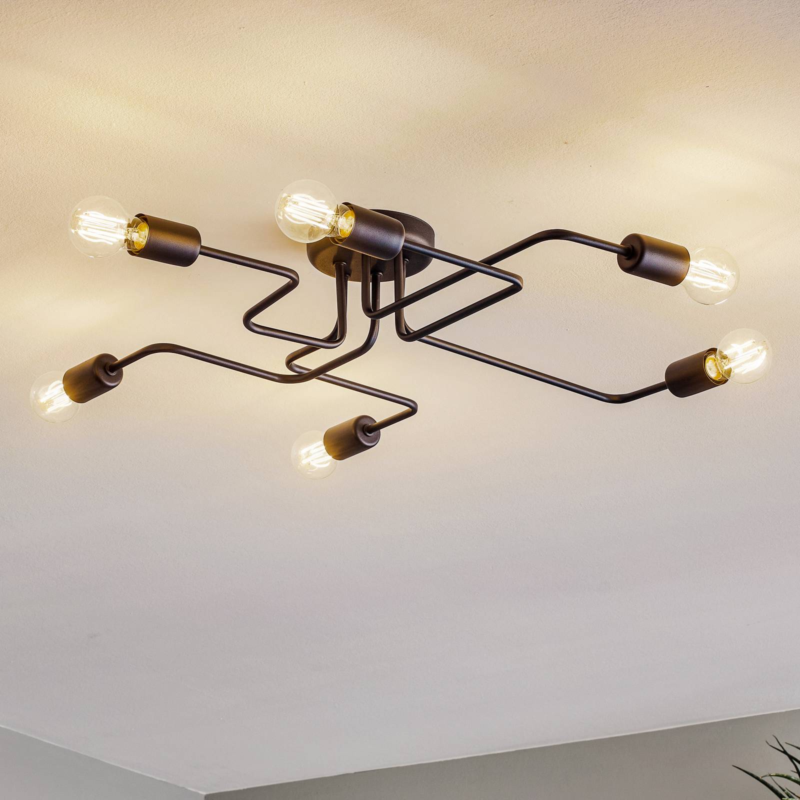 Deckenlampe Tube sechsflammig schwarz Deckenlampe Tube sechsflammig schwarz von HELam