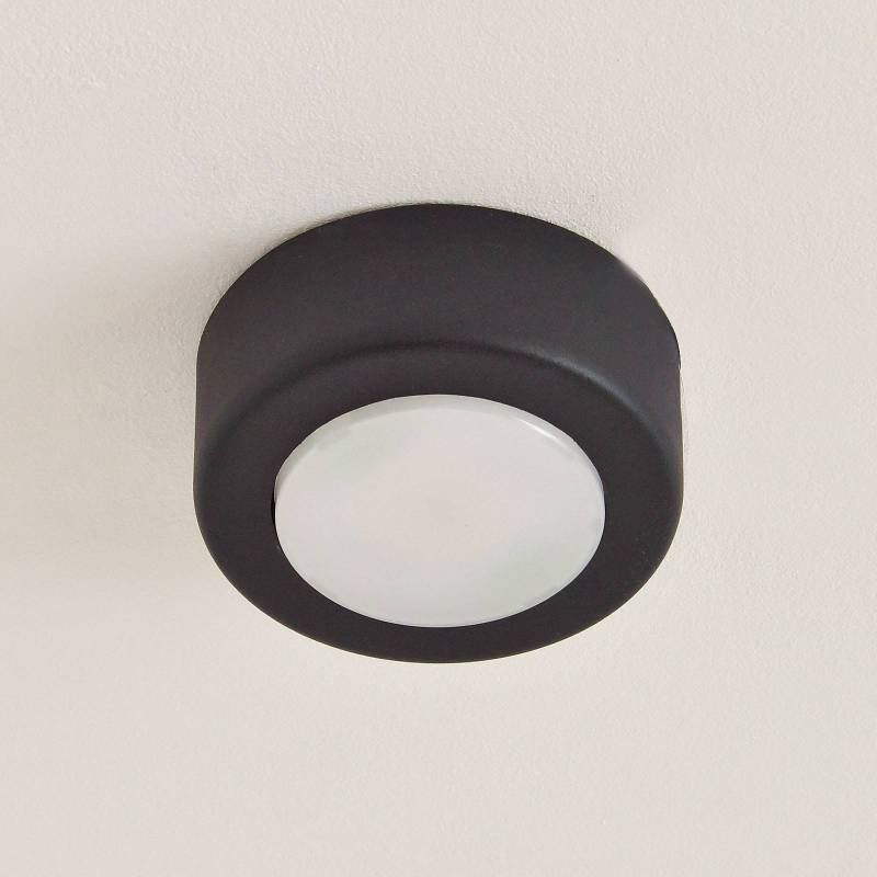 Deckenstrahler SPOT 53, schwarz, Ø 11,5 cm, Metall, GX53 von HELam