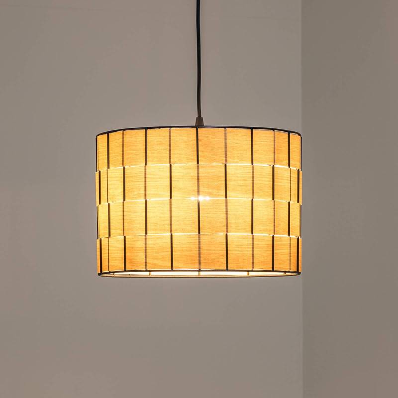 Hängeleuchte Atlanta, eichefarben, Ø 30 cm, Textil, E27 von HELam