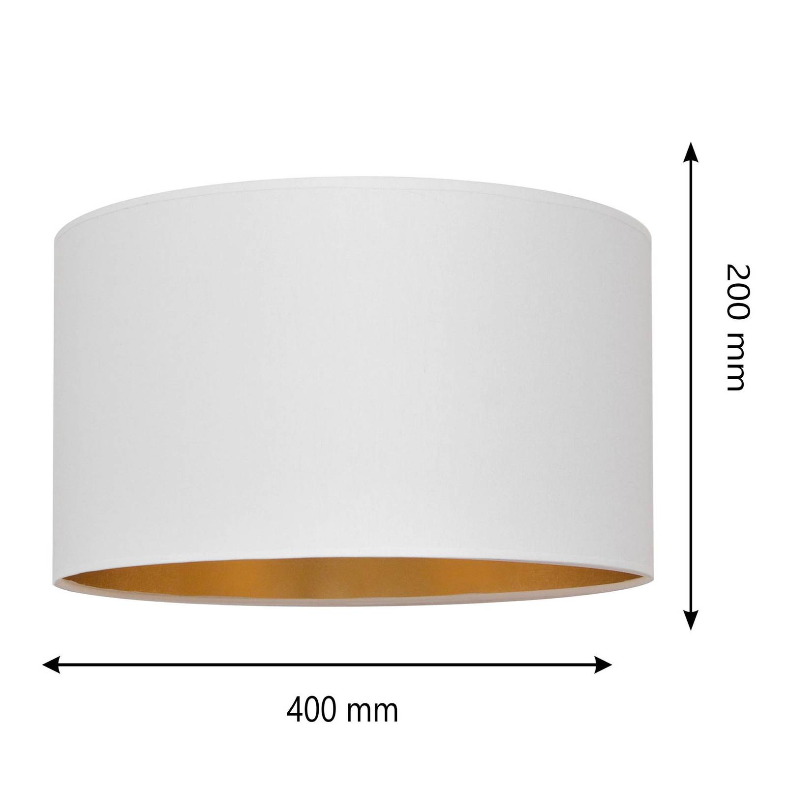 Lampenschirm Alba, Ø 40 cm, E27, weiß/gold Lampenschirm Alba, Ø 40 cm, E27, weiß/gold von HELam