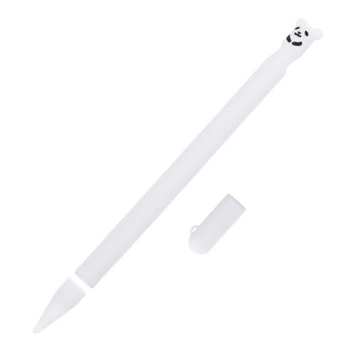 3St 1 Stifthalter Weißes Stiftetui Panda-Design Schutzhülle für Stylus Pen Eingabestift Handy-Zubehör Stylus Stiftkappe Schutzhülle für Touchpen Apfelstift Stift Kappe Ärmel von HEMOTON