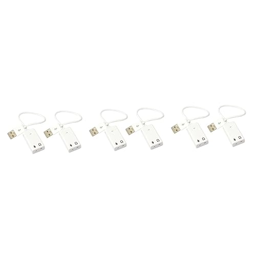 6 STK Schallplattenspieler Ton Für Computer Praktische Soundkarte Unabhängige Soundkarte Klang Extern Weiß 6 STK Schallplattenspieler Ton Für Computer Praktische Soundkarte Unabhängige Soundkarte Klang Extern Weiß von HEMOTON