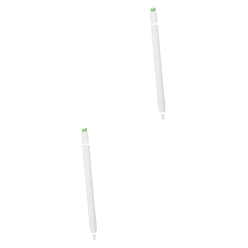 HEMOTON 2 STK Stylus-hülle Geräuschlose Bleistiftspitze Anti-Bleistift-Abdeckung Touchscreen-stiftabdeckung Stylus Bleistifthülle Stylus-stiftabdeckung Kompatibel Weiß Mäppchen Kieselgel von HEMOTON