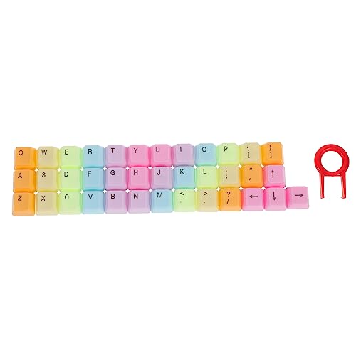 HEMOTON 2 Sätze Tastenkappe Klaviatur Bunte Tastatur Computer Tastatur Tastatur-Dekor beleuchtete Tastatur Computertastaturen Tastaturzubehör Tastaturschutz Pastell Suite Querwelle Abs von HEMOTON