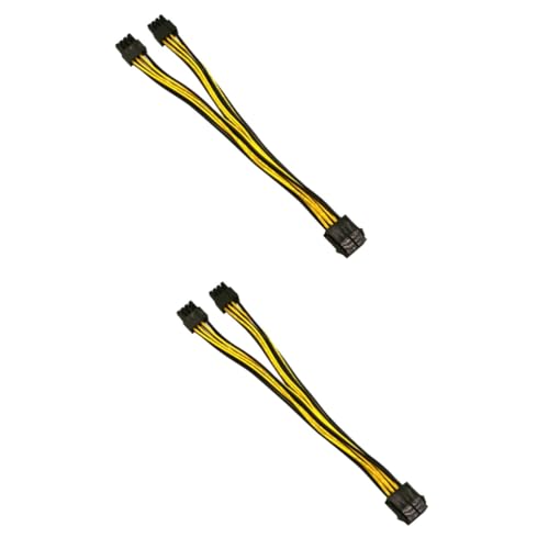 HEMOTON 2 Stück 2 Netzkabel Kabel Für Grafikkarte Grafikkabel Verlängerungskabel Stromleitung Gpu von HEMOTON