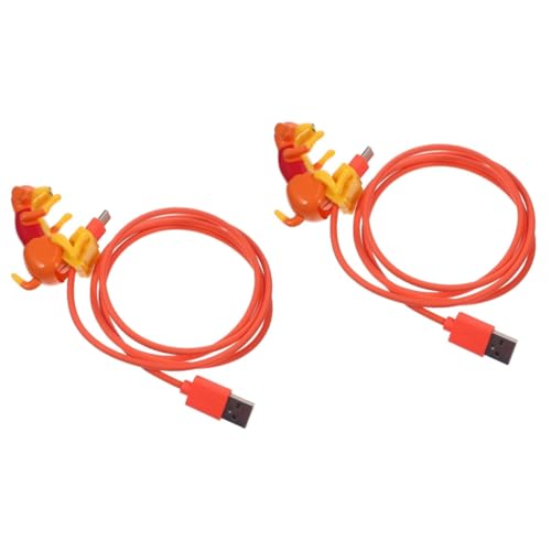 HEMOTON 2 Stück Tragbares Ladekabel Mit Hundemuster Y-kompatibles Lustiges Und Robustes Ladegerät von HEMOTON