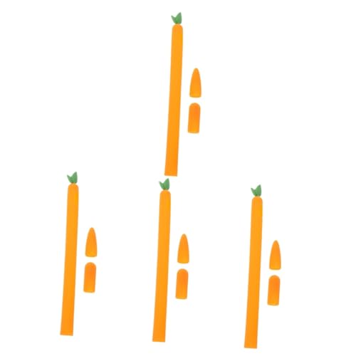 HEMOTON 4 Stück Apfel-Silikon-Stifthülle Ananas-Kugelschreiber Bleistifthüllen aus Silikon Bands bleistifte Bleistiftabdeckung Stiftschutz Karikatur Mäppchen Stift Kappe Etui von HEMOTON