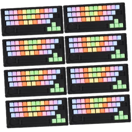 HEMOTON 8 Sätze Tastenkappe beleuchtete Tastatur Bunte Tastaturkappen farbige Tastatur Tastatur-Dekor Tastaturen Tastatur versorgung Tastaturschutz Rechner Suite Schutzfilm Klaviatur pbt von HEMOTON