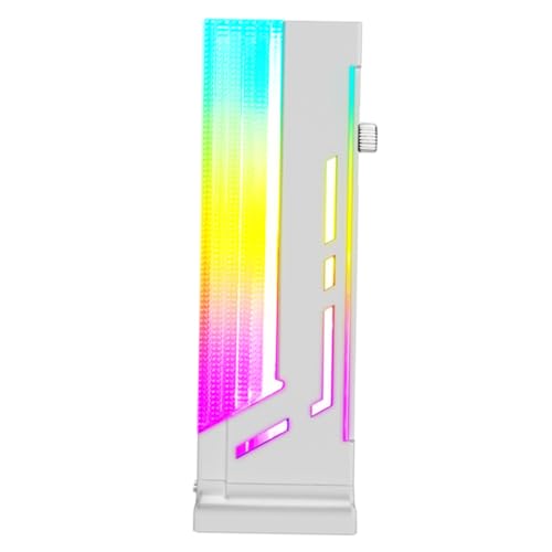HEMOTON Grafikkartenhalterung Gpu-Klammer Magnetische Gpu-unterstützung Computerversorgung Gpu-ständer Grafikhalter Gpu-Halterung Grafikkarte Klammer Aluminiumlegierung Weiß Led Montieren von HEMOTON