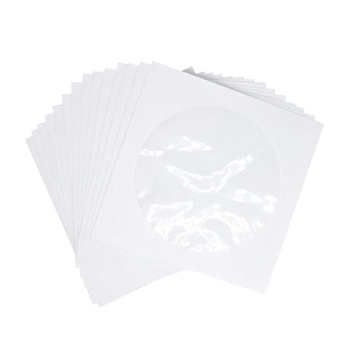 HEMOTON Organizer-Taschen 100 STK Aufbewahrungstasche DVD CD Papiertüte Weiß Organizer-Tasche von HEMOTON
