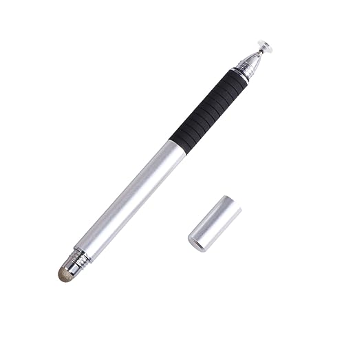 HEMOTON Silberner Kapazitiver Stylus-Stift Mit Faserspitze 2-in-1-stift Für Tablets Telefone Zeichen-apps von HEMOTON