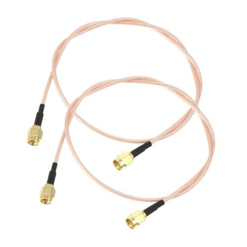 HEMOTON Verlängerung 2St Verlängerungskabel HF koaxial c-Kabel Kabel SMA-Stecker auf SMA-Stecker Jumper Antennenadapterkabel Koaxialkabel rg316 männlicher Kopf innere Nadel Kupfer von HEMOTON