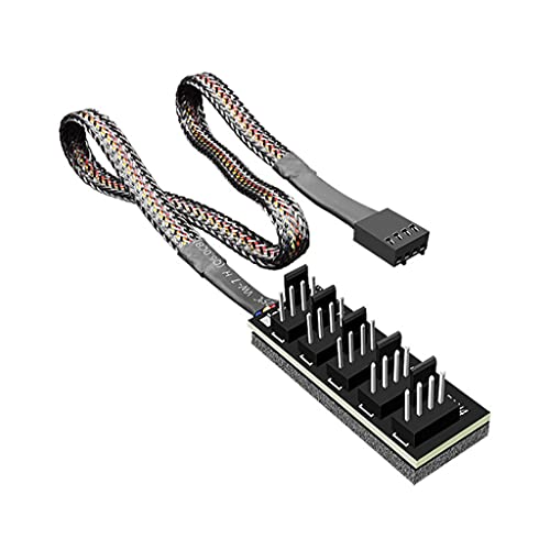 HENANX 4-poliges Lüfter-Netzteilkabel, 1 bis 5 Splitter, 5-Wege-PC für Gehäuse, interner Motherboard-Lüfter, Netzverlängerung HENANX 4-poliges Lüfter-Netzteilkabel, 1 bis 5 Splitter, 5-Wege-PC für Gehäuse, interner Motherboard-Lüfter, Netzverlängerung von HENANX